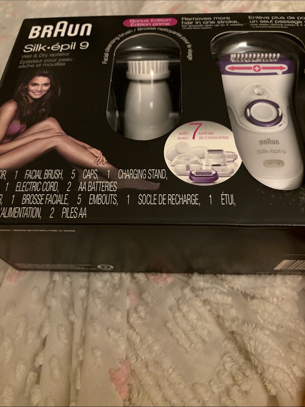 Silk-épil 9 Wet & Dry Epilator — White & Purple